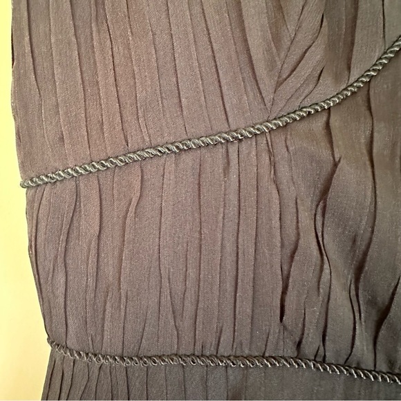 Loft Little Black Dress Women Size 2 Classic Pleated Spaghetti Strap Flowy Flare - Picture 10 of 10